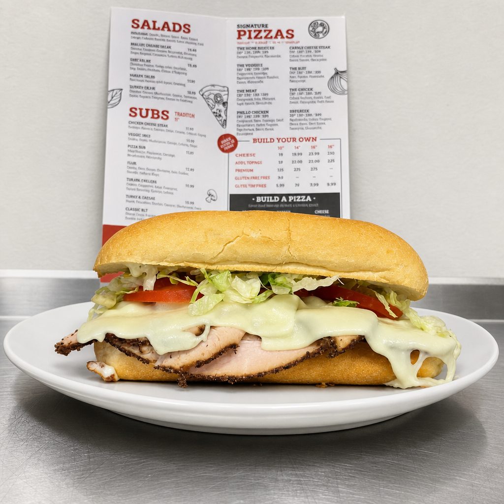 8" Turkey Melt Sub.
