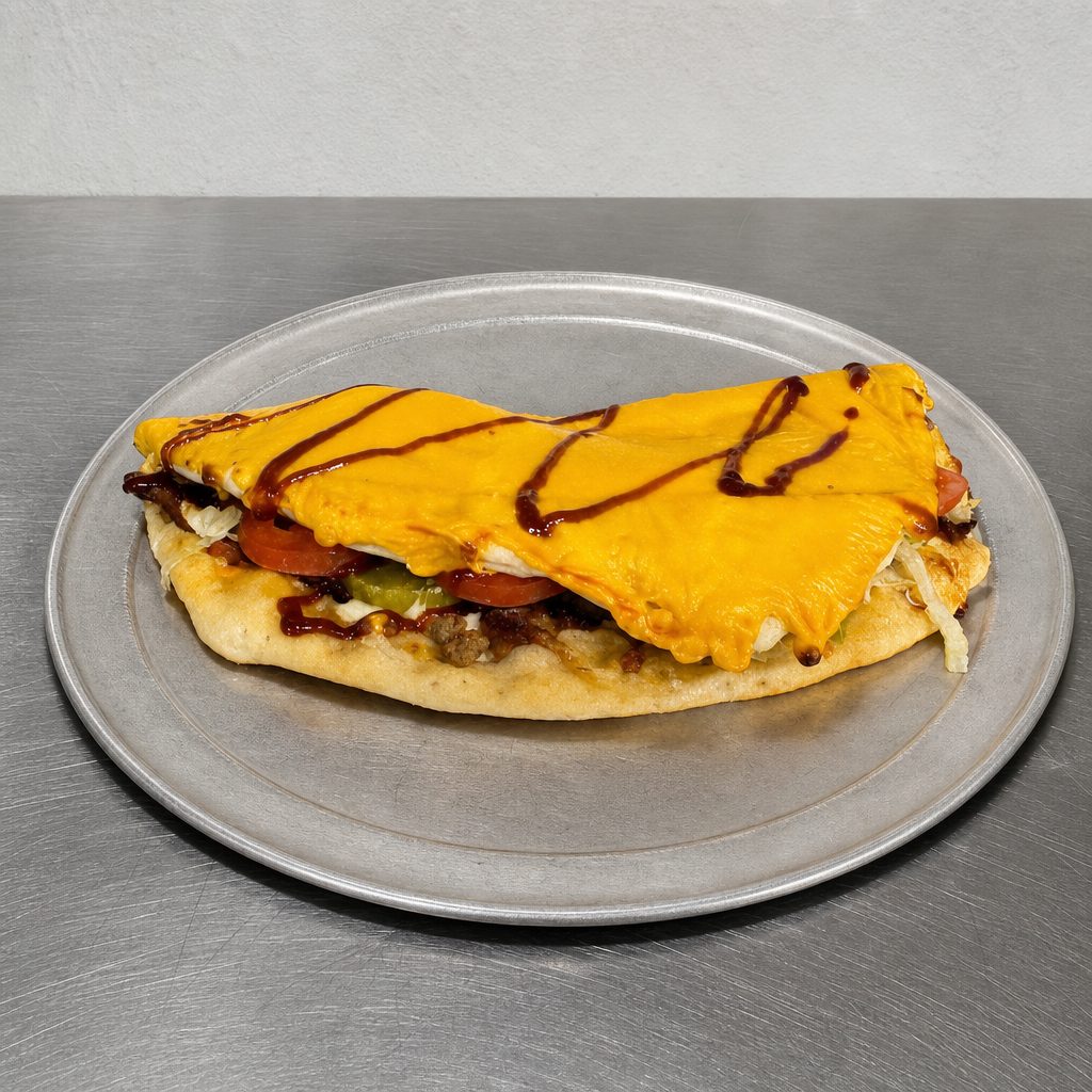 16" Bacon Cheeseburger Pizza.