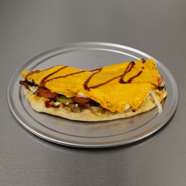 20" Bacon Cheeseburger Pizza.